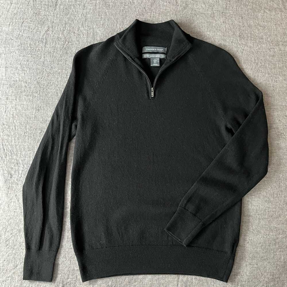 Merino wool quarter-zip sweater